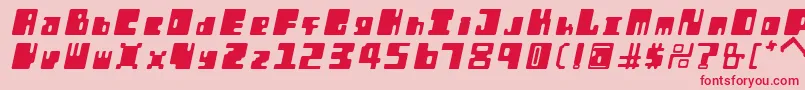 Fonte OrtIt – fontes vermelhas em um fundo rosa
