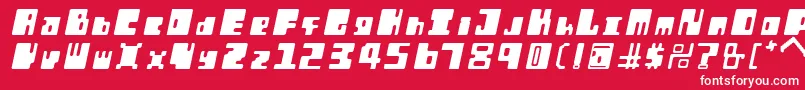 フォントOrtIt – 赤い背景に白い文字