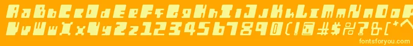 OrtIt Font – Yellow Fonts on Orange Background