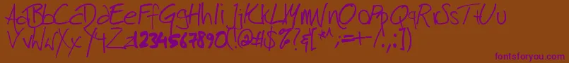 Harrison Font – Purple Fonts on Brown Background