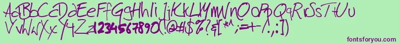 Шрифт Harrison – фиолетовые шрифты на зелёном фоне