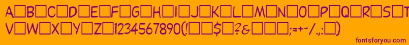 Dupuy Font – Purple Fonts on Orange Background