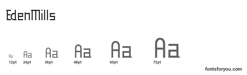 EdenMills Font Sizes