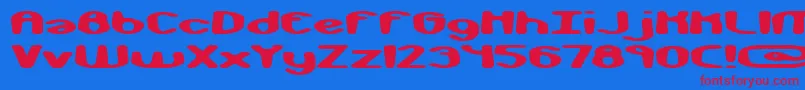 MonkeyPhonicsBrk Font – Red Fonts on Blue Background