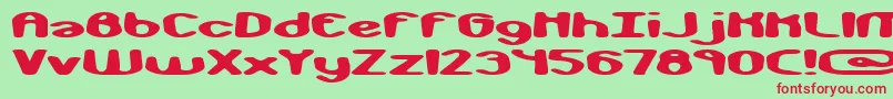 MonkeyPhonicsBrk Font – Red Fonts on Green Background