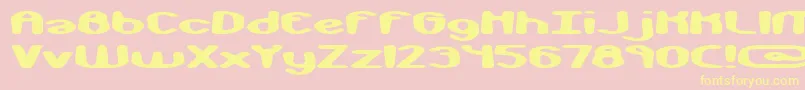 MonkeyPhonicsBrk Font – Yellow Fonts on Pink Background