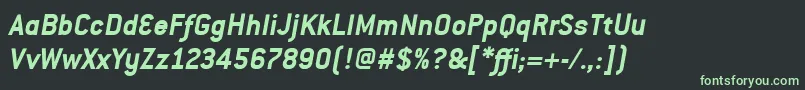 フォントConduitItcBoldItalic – 黒い背景に緑の文字