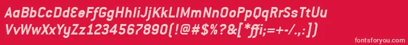 ConduitItcBoldItalic Font – Pink Fonts on Red Background