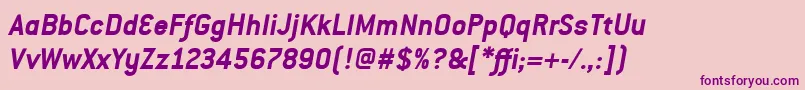 fuente ConduitItcBoldItalic – Fuentes Moradas Sobre Fondo Rosa