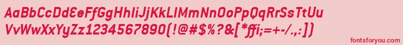 ConduitItcBoldItalic Font – Red Fonts on Pink Background