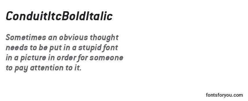 ConduitItcBoldItalic Font