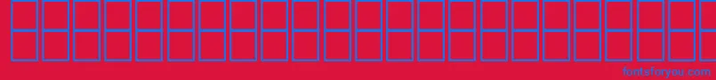 AlMujahedAlAnbobi-fontti – siniset fontit punaisella taustalla