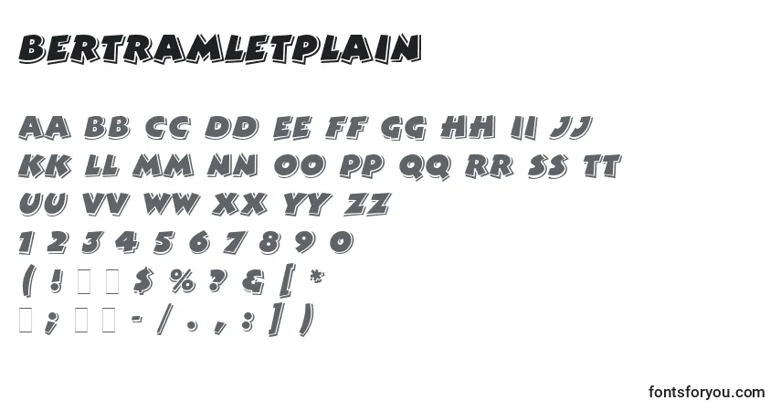 Schriftart BertramLetPlain – Alphabet, Zahlen, spezielle Symbole