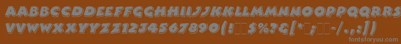 フォントBertramLetPlain – 茶色の背景に灰色の文字