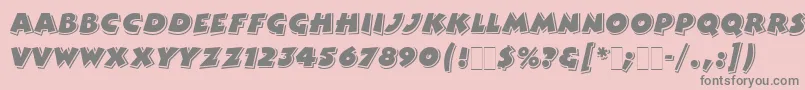 フォントBertramLetPlain – ピンクの背景に灰色の文字