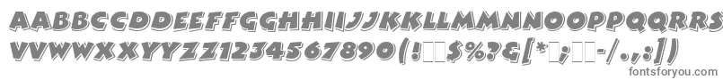 BertramLetPlain-fontti – harmaat kirjasimet valkoisella taustalla