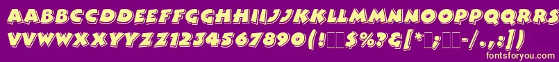 BertramLetPlain Font – Yellow Fonts on Purple Background