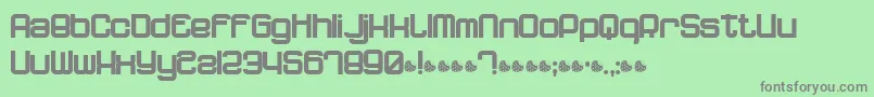 Шрифт DopenakedfoulPhat – серые шрифты на зелёном фоне