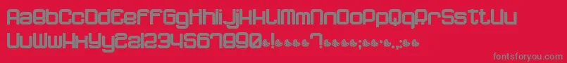 DopenakedfoulPhat-fontti – harmaat kirjasimet punaisella taustalla