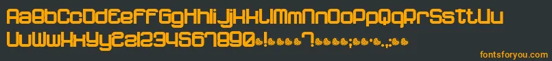 DopenakedfoulPhat Font – Orange Fonts on Black Background