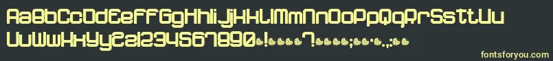 DopenakedfoulPhat Font – Yellow Fonts on Black Background