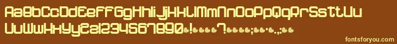 DopenakedfoulPhat Font – Yellow Fonts on Brown Background