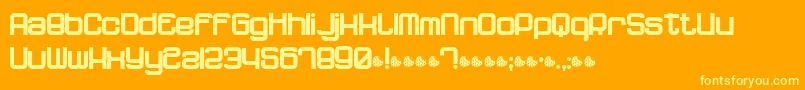 DopenakedfoulPhat Font – Yellow Fonts on Orange Background