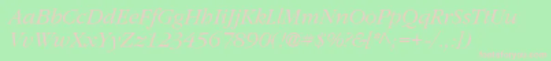 Classita Font – Pink Fonts on Green Background