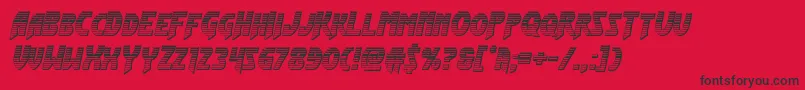 フォントFlashrogerschrome – 赤い背景に黒い文字