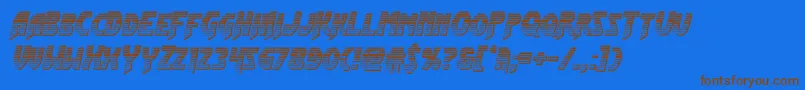Flashrogerschrome Font – Brown Fonts on Blue Background
