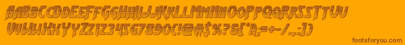 Fonte Flashrogerschrome – fontes marrons em um fundo laranja