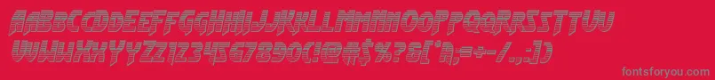 Flashrogerschrome Font – Gray Fonts on Red Background