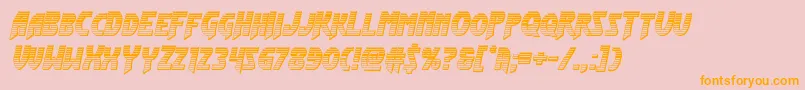 Flashrogerschrome Font – Orange Fonts on Pink Background