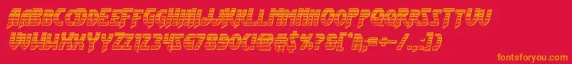 Flashrogerschrome Font – Orange Fonts on Red Background
