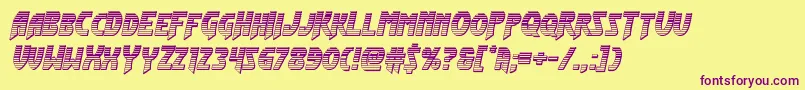 Flashrogerschrome Font – Purple Fonts on Yellow Background