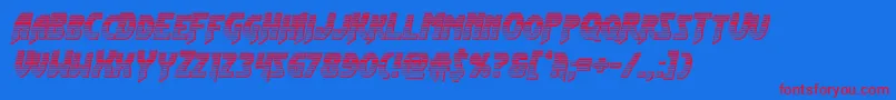 Шрифт Flashrogerschrome – красные шрифты на синем фоне