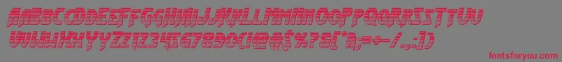 フォントFlashrogerschrome – 赤い文字の灰色の背景