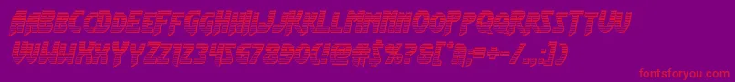 Czcionka Flashrogerschrome – czerwone czcionki na fioletowym tle