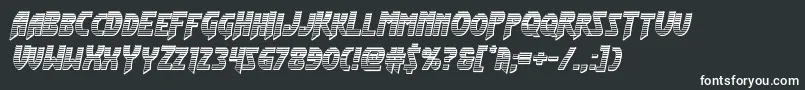 フォントFlashrogerschrome – 黒い背景に白い文字