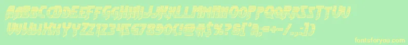 Flashrogerschrome Font – Yellow Fonts on Green Background