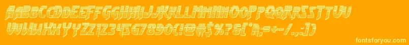 Police Flashrogerschrome – polices jaunes sur fond orange