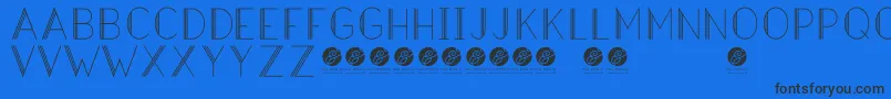 HazeldecolightRegular Font – Black Fonts on Blue Background