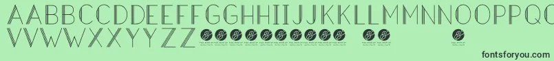 HazeldecolightRegular Font – Black Fonts on Green Background