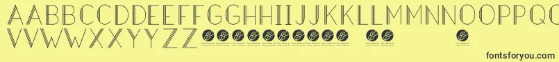 HazeldecolightRegular Font – Black Fonts on Yellow Background