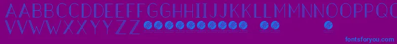 HazeldecolightRegular Font – Blue Fonts on Purple Background