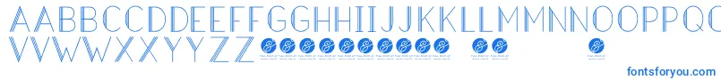 Шрифт HazeldecolightRegular – синие шрифты