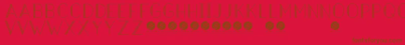 HazeldecolightRegular Font – Brown Fonts on Red Background