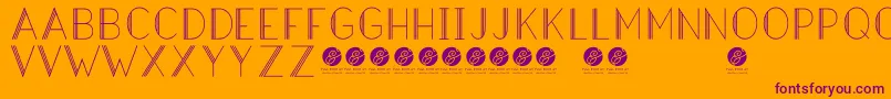 HazeldecolightRegular Font – Purple Fonts on Orange Background