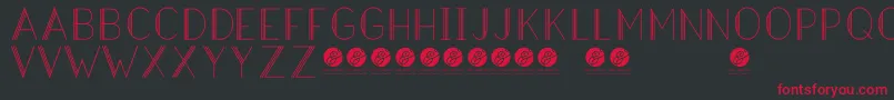 HazeldecolightRegular Font – Red Fonts on Black Background