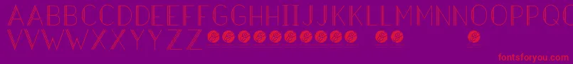 HazeldecolightRegular Font – Red Fonts on Purple Background
